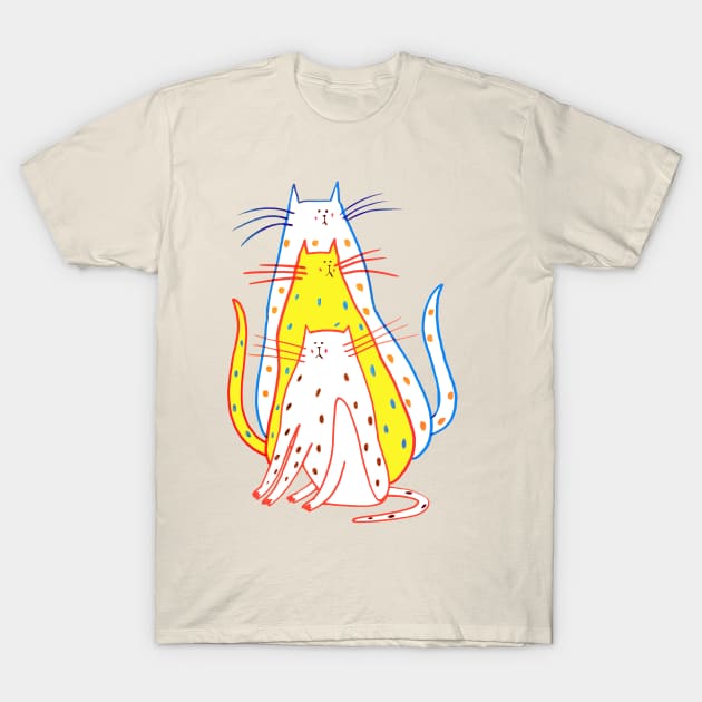 Cats T-Shirt by AshleyPercival